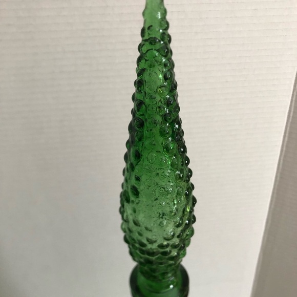 Vtg Empoli Italy Hobnail Genie Bottle with Stopper - Picture 10 of 17